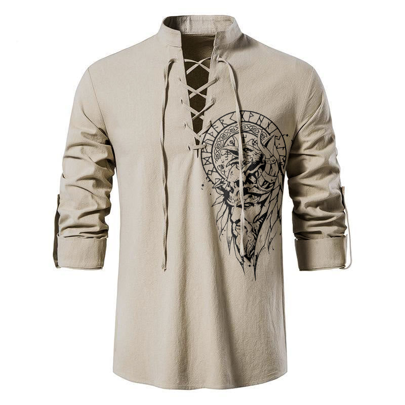 WorldNorse Vegvisir Raven Rune Celtic Knot Costume Shirt