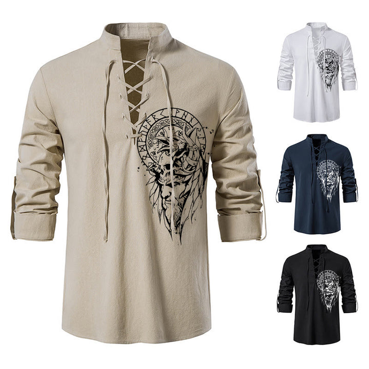WorldNorse Vegvisir Raven Rune Celtic Knot Costume Shirt