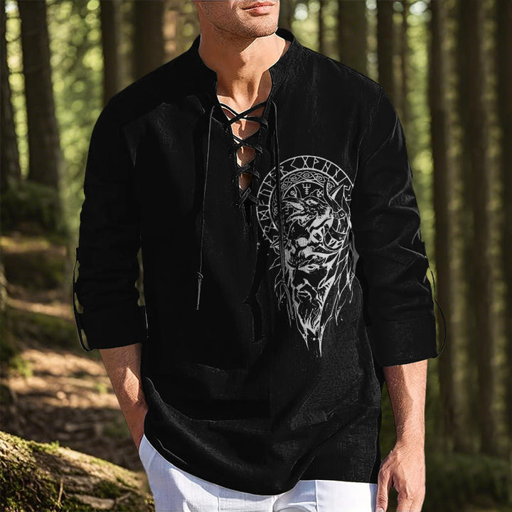 WorldNorse Vegvisir Raven Rune Celtic Knot Costume Shirt
