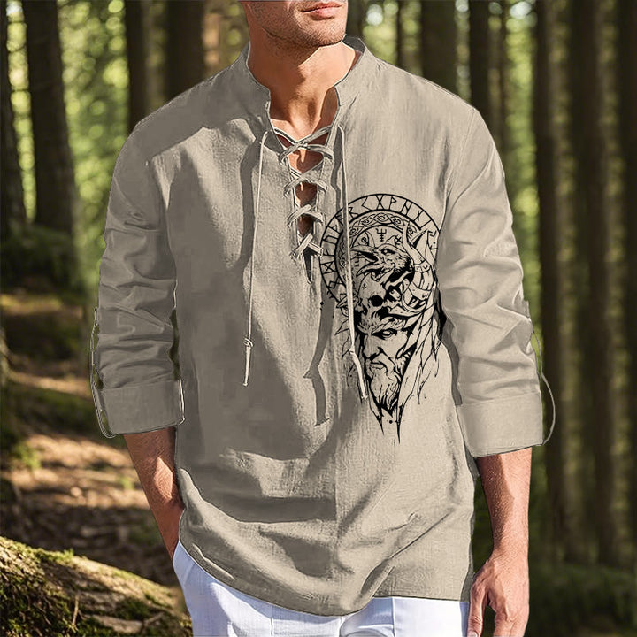 WorldNorse Vegvisir Raven Rune Celtic Knot Costume Shirt