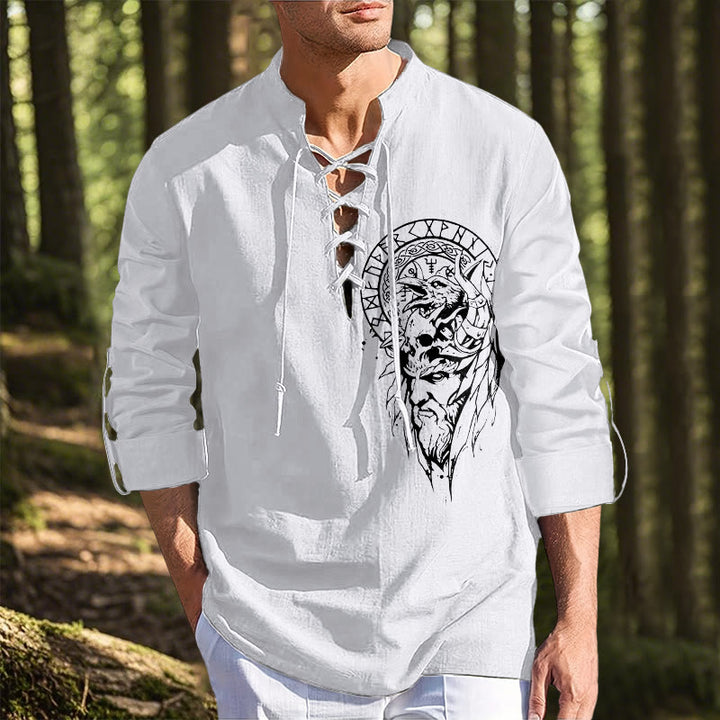 WorldNorse Vegvisir Raven Rune Celtic Knot Costume Shirt
