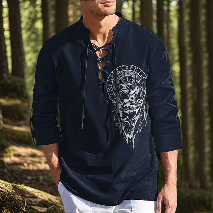 WorldNorse Vegvisir Raven Rune Celtic Knot Costume Shirt