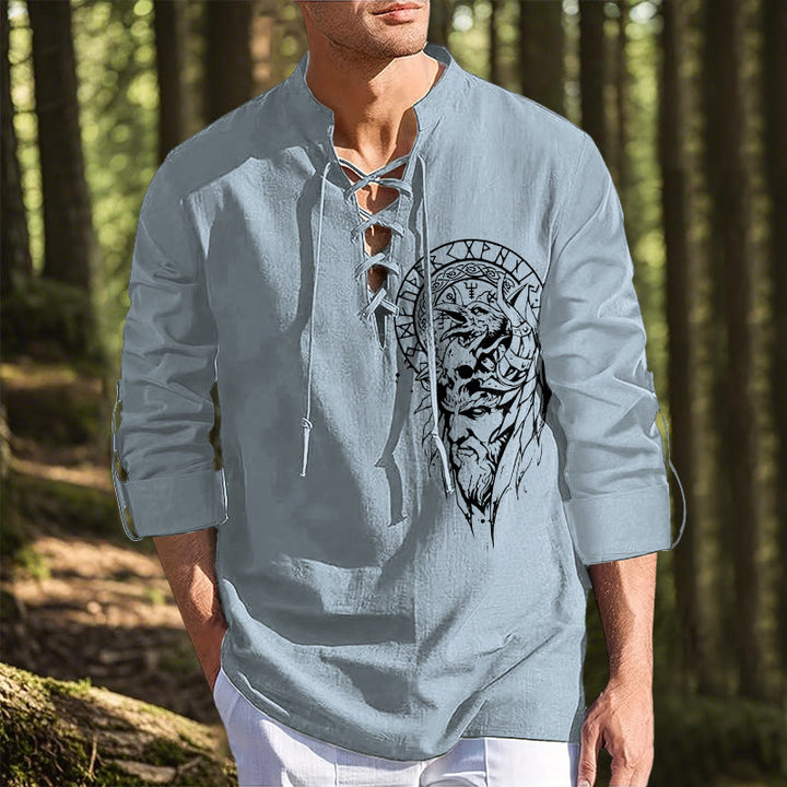 WorldNorse Vegvisir Raven Rune Celtic Knot Costume Shirt