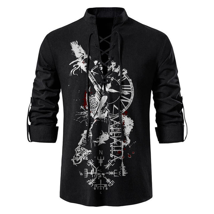 WorldNorse Raven Vegvisir Timepiece Costume Shirt