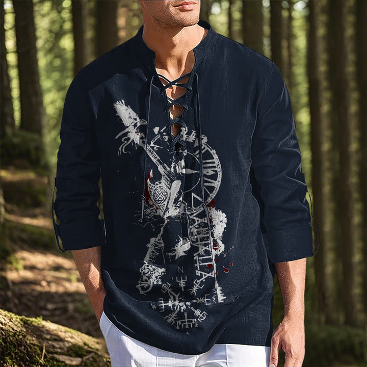 WorldNorse Raven Vegvisir Timepiece Costume Shirt