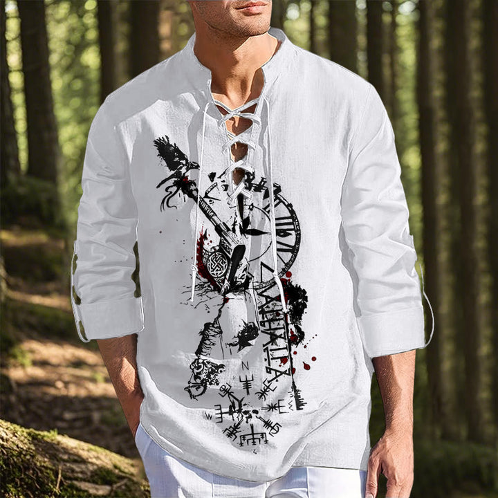WorldNorse Raven Vegvisir Timepiece Costume Shirt