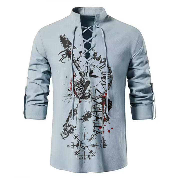 WorldNorse Raven Vegvisir Timepiece Costume Shirt
