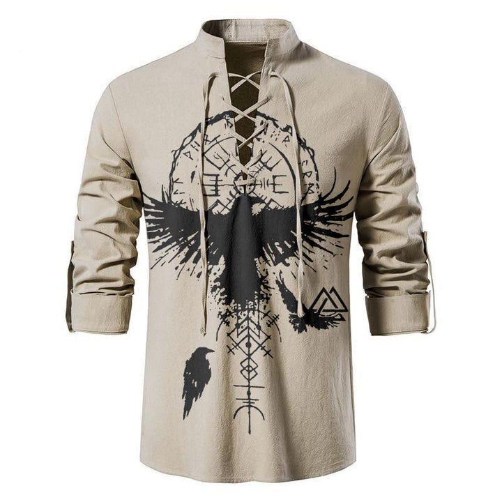 WorldNorse Raven Valknut Vegvisir Costume Shirt