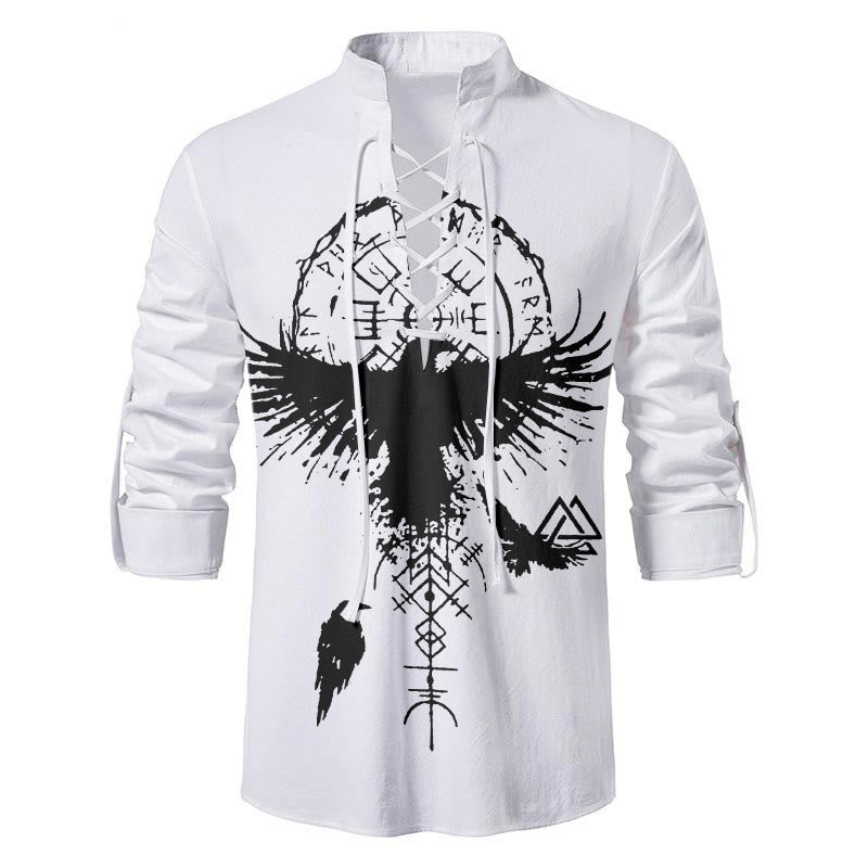 WorldNorse Raven Valknut Vegvisir Costume Shirt