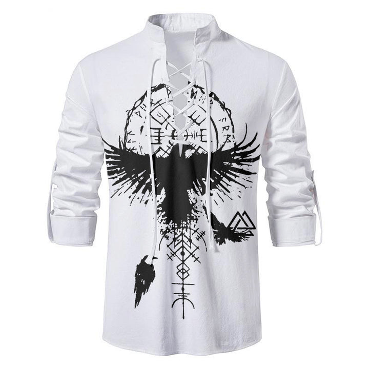 WorldNorse Raven Valknut Vegvisir Costume Shirt