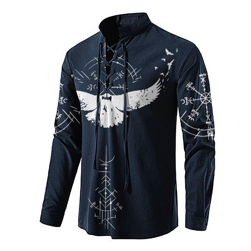 WorldNorse Huginn and Muninn Vegvisir Costume Shirt
