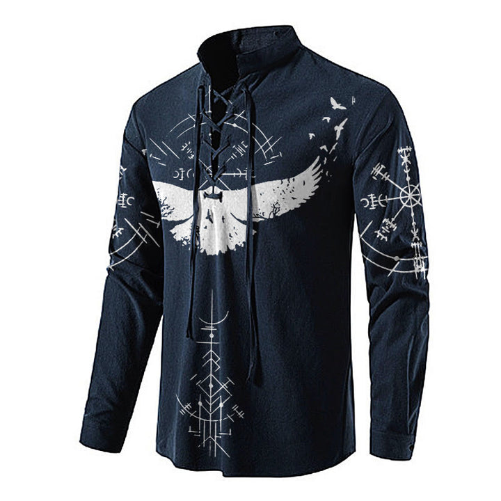 WorldNorse Huginn and Muninn Vegvisir Costume Shirt
