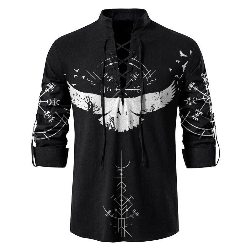 WorldNorse Huginn and Muninn Vegvisir Costume Shirt