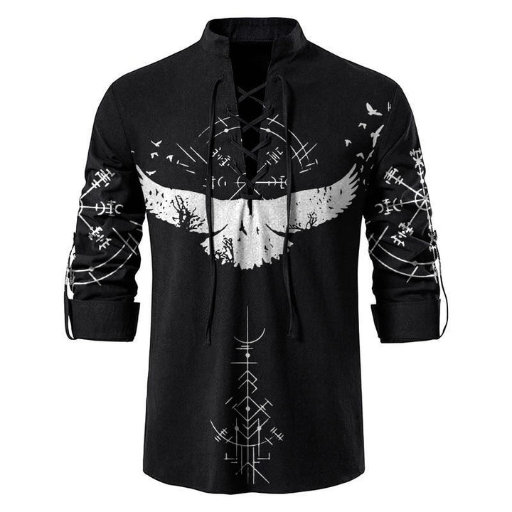 WorldNorse Huginn and Muninn Vegvisir Costume Shirt