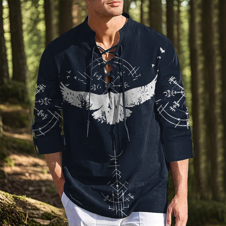 WorldNorse Huginn and Muninn Vegvisir Costume Shirt