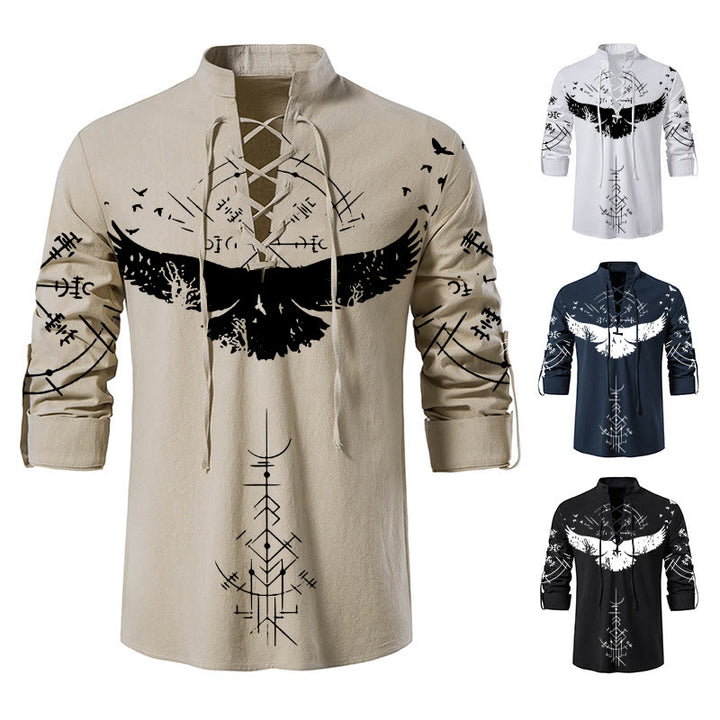 WorldNorse Huginn and Muninn Vegvisir Costume Shirt