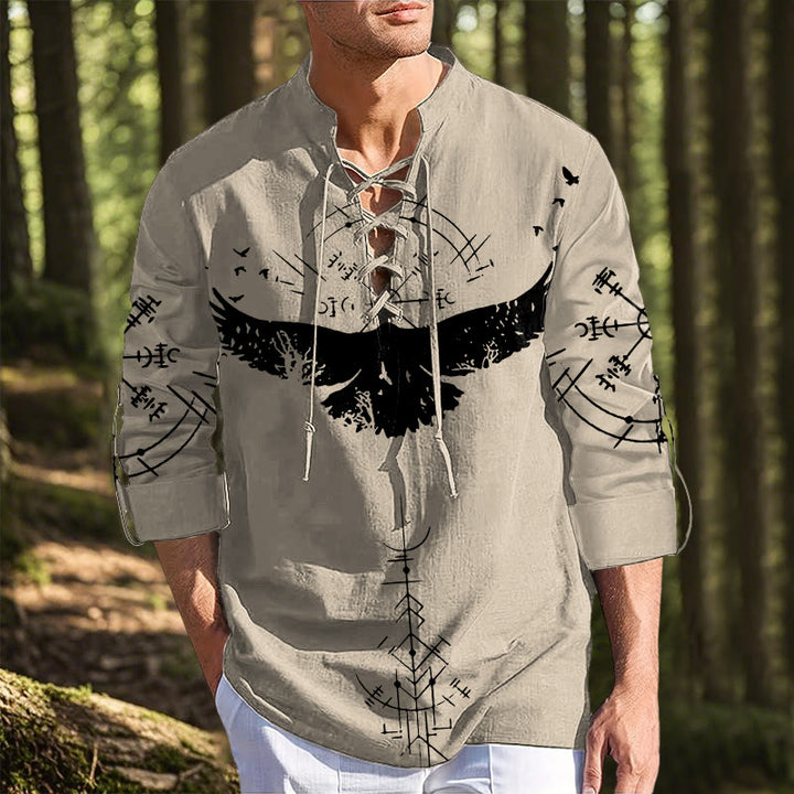 WorldNorse Huginn and Muninn Vegvisir Costume Shirt