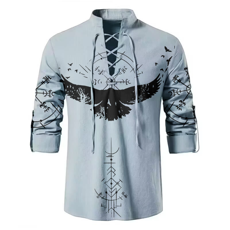 WorldNorse Huginn and Muninn Vegvisir Costume Shirt