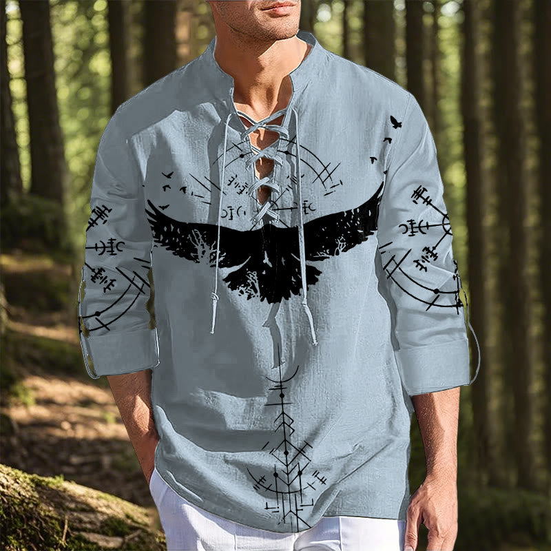 WorldNorse Huginn and Muninn Vegvisir Costume Shirt