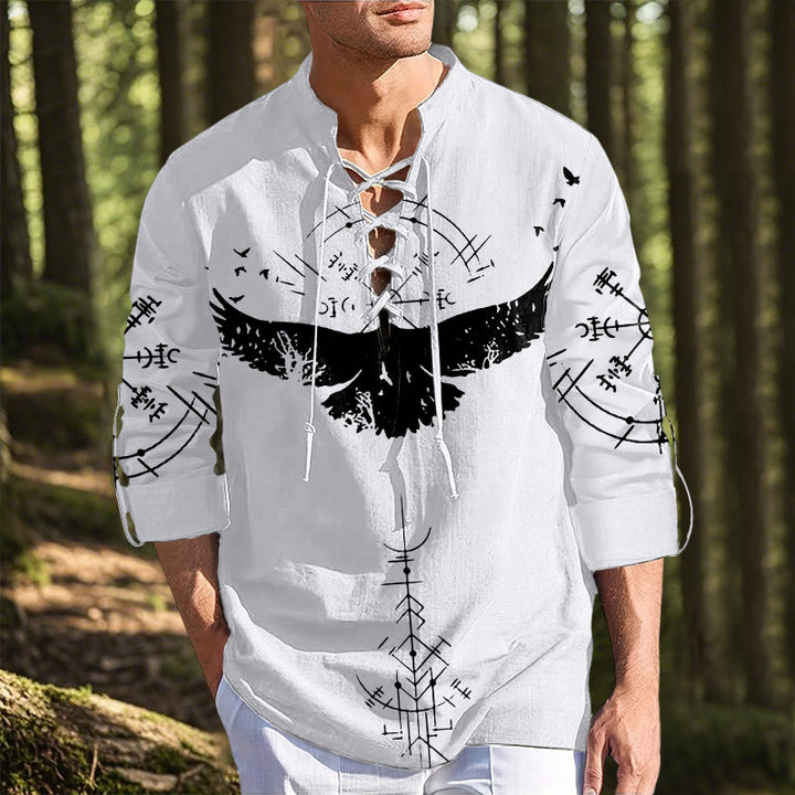WorldNorse Huginn and Muninn Vegvisir Costume Shirt