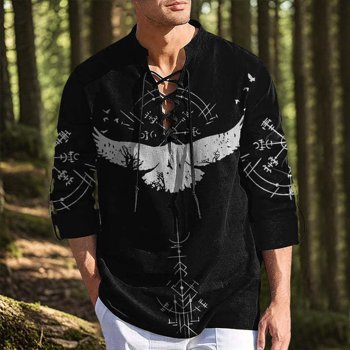 WorldNorse Huginn and Muninn Vegvisir Costume Shirt