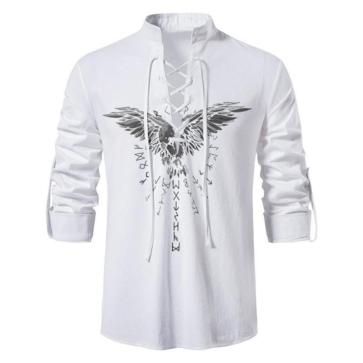 WorldNorse Runes Raven Eagle Graphic Costume Shirt