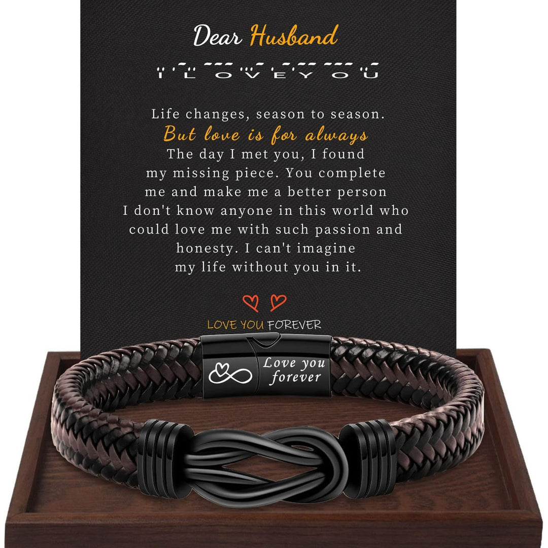 WorldNorse Love You Forever Infinity Stainless Steel Knot Bracelet - Dear Husband - image 6