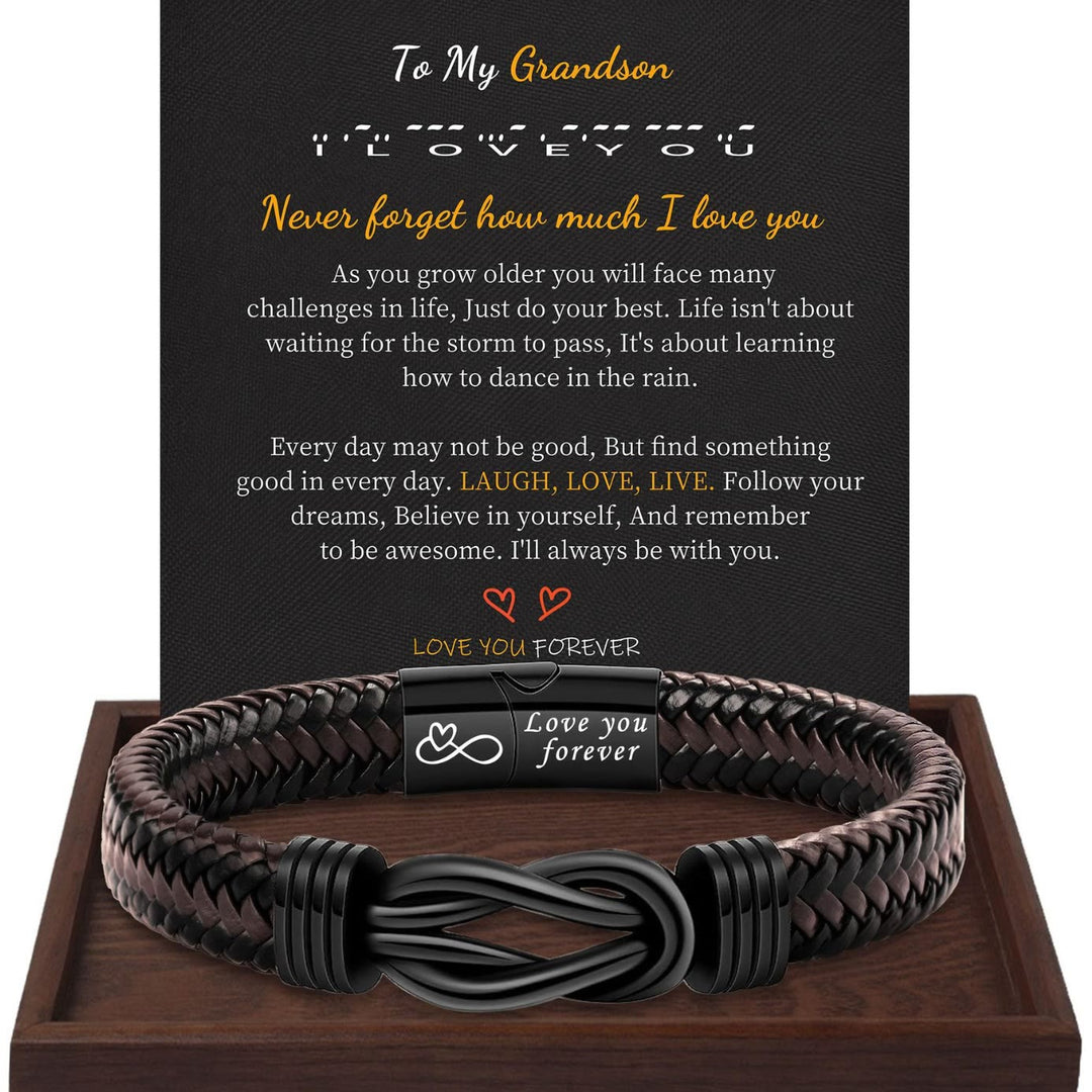 WorldNorse Love You Forever Infinity Stainless Steel Knot Bracelet - To My Grandson - image 3