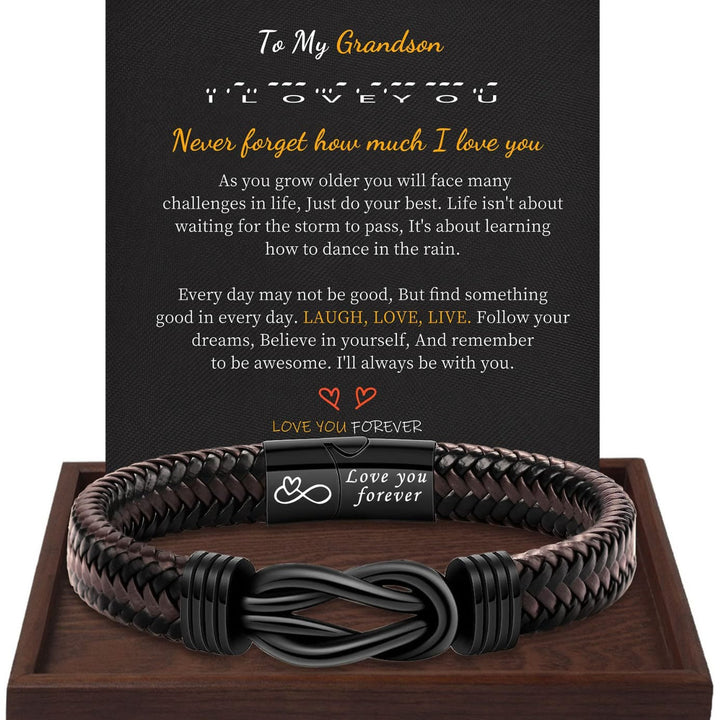 WorldNorse Love You Forever Infinity Stainless Steel Knot Bracelet - To My Grandson - image 3