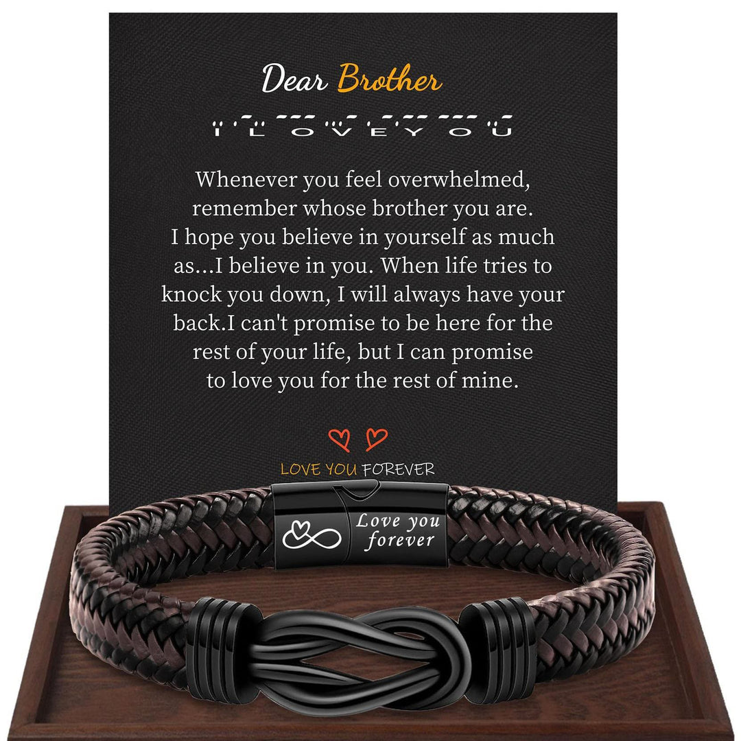 WorldNorse Love You Forever Infinity Stainless Steel Knot Bracelet - Dear Brother - image 5