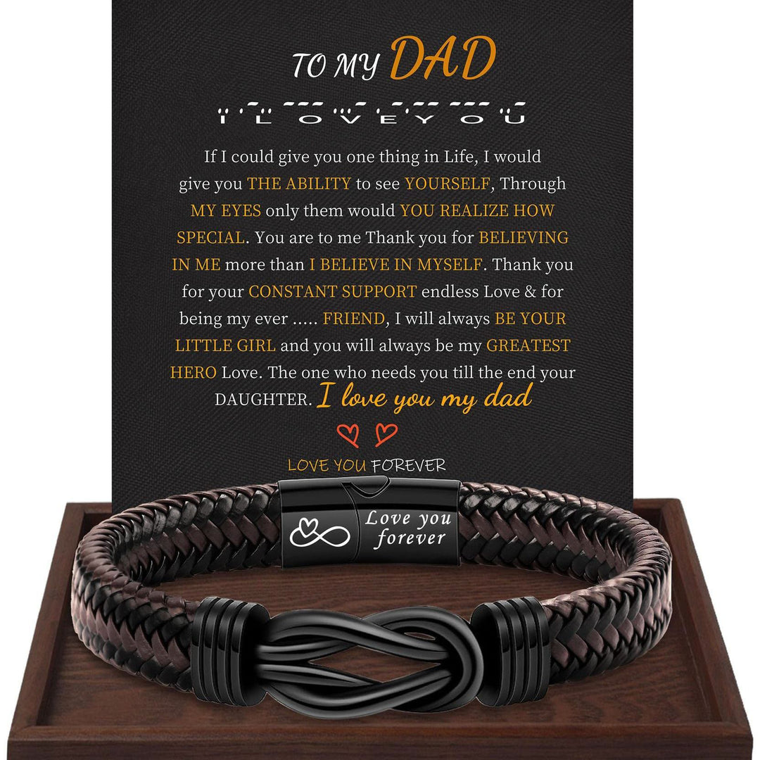 WorldNorse Love You Forever Infinity Stainless Steel Knot Bracelet - To My Dad - image 1