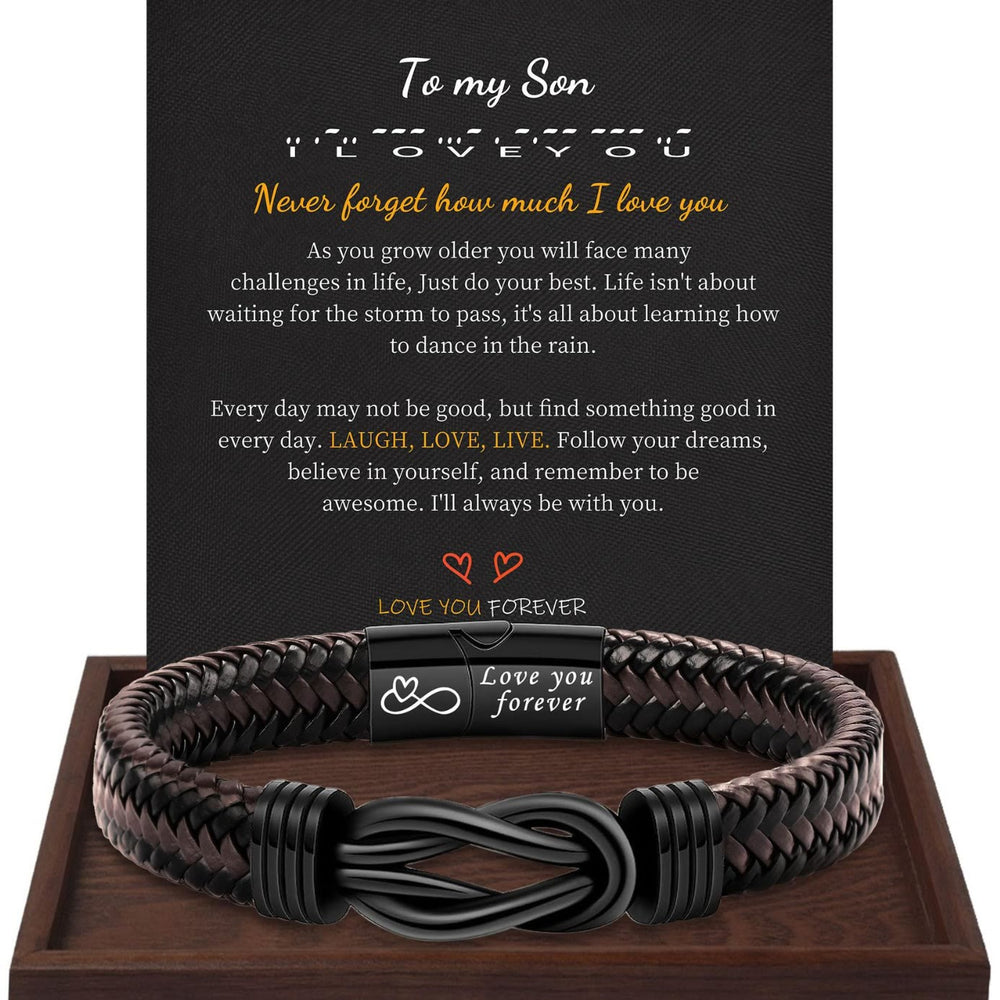 WorldNorse Love You Forever Infinity Stainless Steel Knot Bracelet - To My Son - image 2