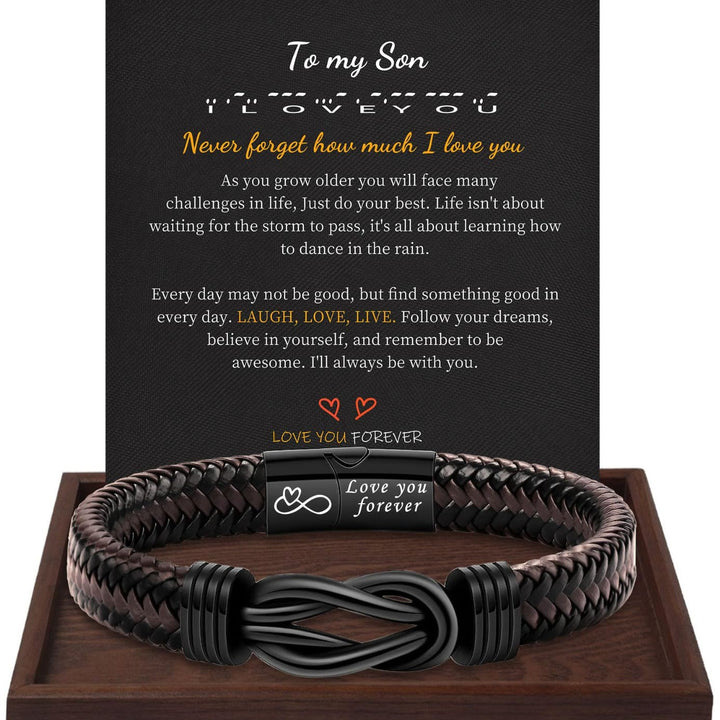 WorldNorse Love You Forever Infinity Stainless Steel Knot Bracelet - To My Son - image 2