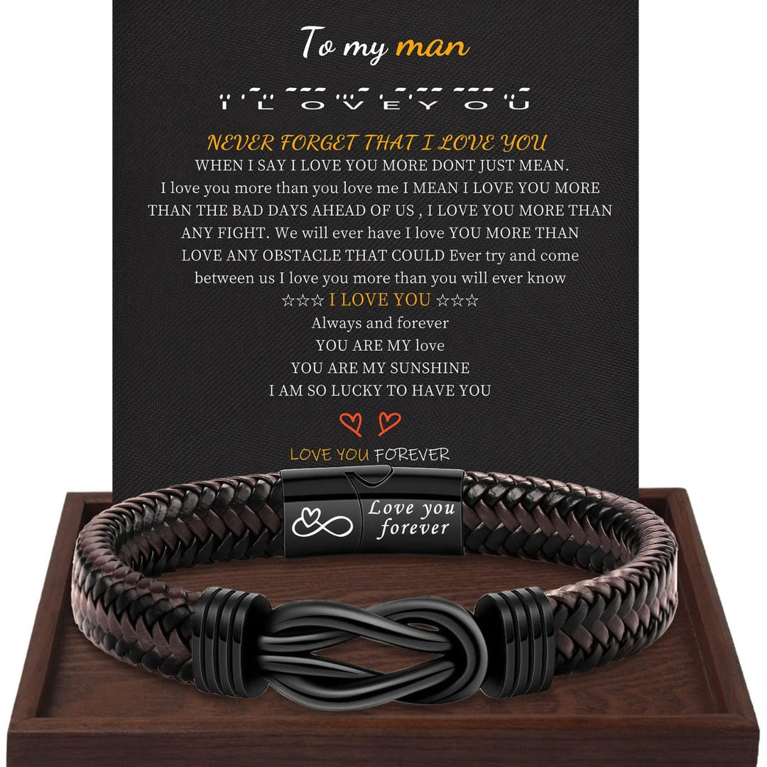 WorldNorse Love You Forever Infinity Stainless Steel Knot Bracelet - To My Man - image 7