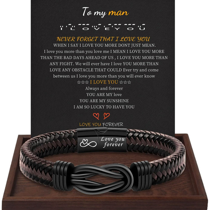 WorldNorse Love You Forever Infinity Stainless Steel Knot Bracelet - To My Man - image 7
