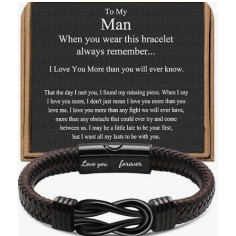 WorldNorse Love You Forever Infinity Stainless Steel Knot Bracelet - To My Man #1 - image 9