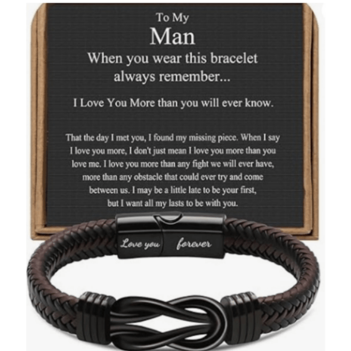 WorldNorse Love You Forever Infinity Stainless Steel Knot Bracelet - To My Man #1 - image 9