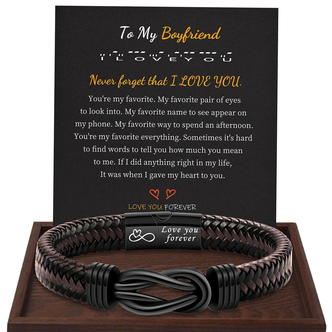 WorldNorse Love You Forever Infinity Stainless Steel Knot Bracelet - To My Boyfriend - image 4