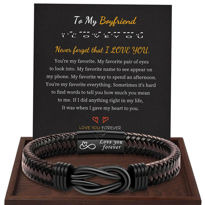 WorldNorse Love You Forever Infinity Stainless Steel Knot Bracelet - To My Boyfriend - image 4