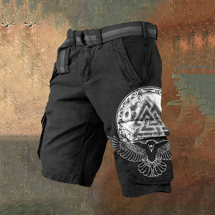 WorldNorse Viking Valknut Cargo Shorts - US/UK/AU50，EU60 (5XL) - image 0