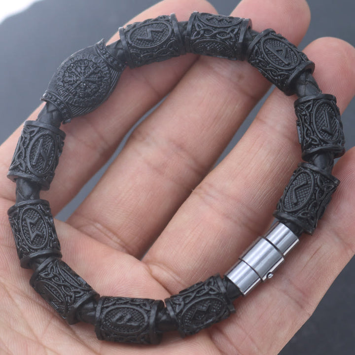 WorldNorse Odin's Runestone Bead Compass Vegvisir Bracelet