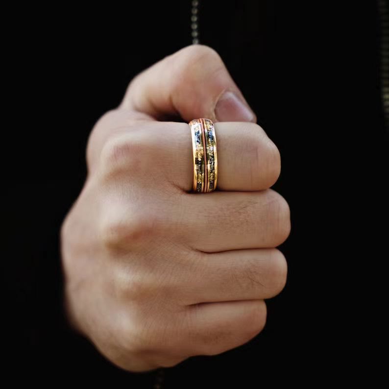 FREE Today: Galaxy Star Vein Amber Wire Ring