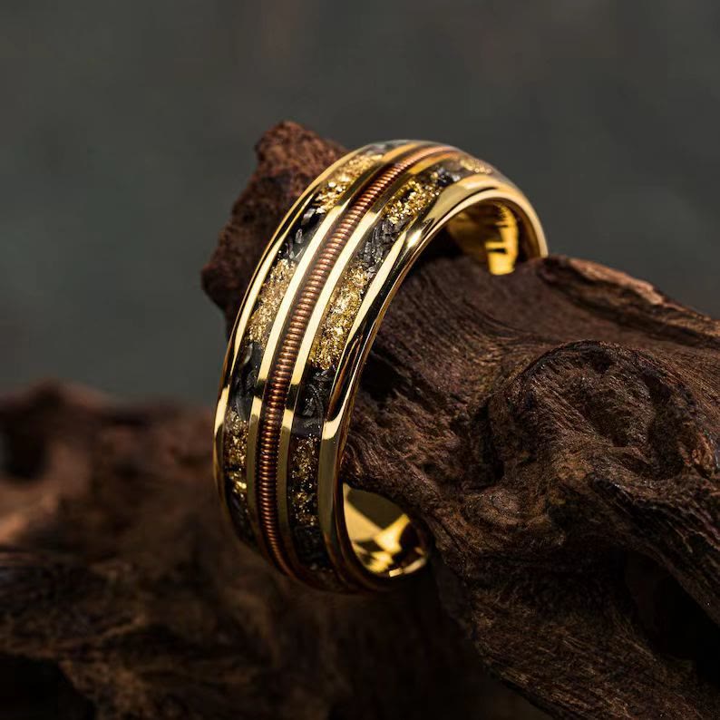 FREE Today: Galaxy Star Vein Amber Wire Ring