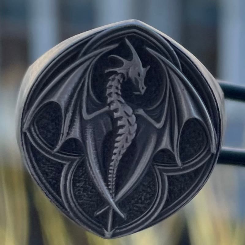 FREE Today: Flying Dragon Signet Relief Ring