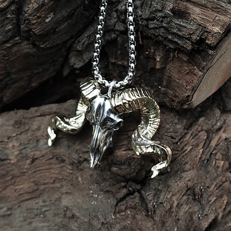 WorldNorse Handcrafted 925 Silver Sheep Head Necklace - image 4