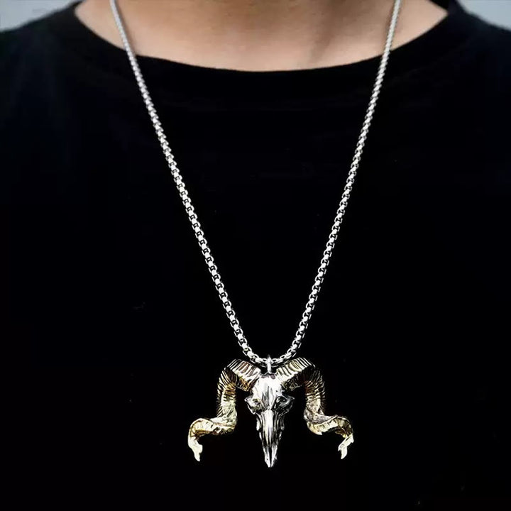 WorldNorse Handcrafted 925 Silver Sheep Head Necklace - image 1