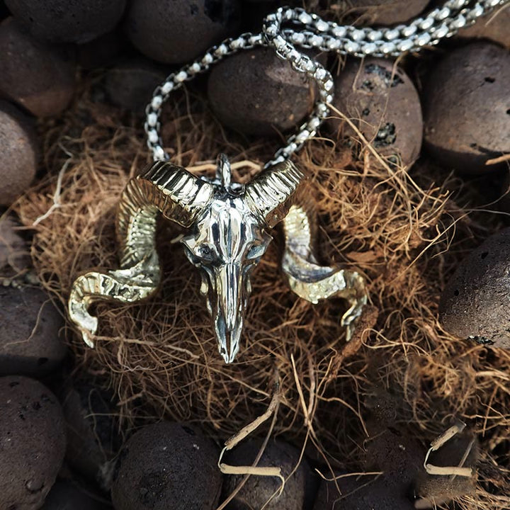 WorldNorse Handcrafted 925 Silver Sheep Head Necklace - image 3