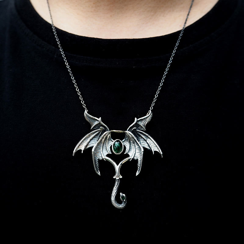 WorldNorse 925 Sterling Silver Dark Angel Demon Wings Necklace - image 1