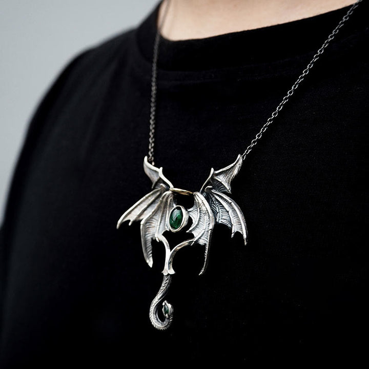 WorldNorse 925 Sterling Silver Dark Angel Demon Wings Necklace - image 2