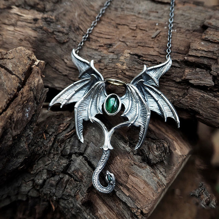 WorldNorse 925 Sterling Silver Dark Angel Demon Wings Necklace - image 3